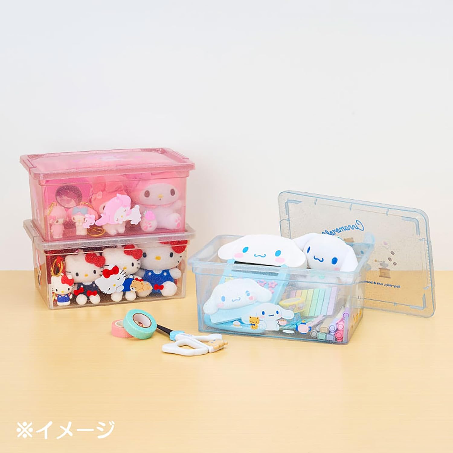 Sanrio 722278 Storage Case, S, Hello Kitty Stacking, Small Storage Case