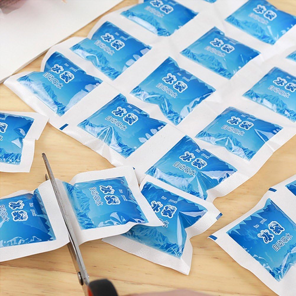 Reusable Gel Ice Bags Automatic Water Absorption Cold Wet Cloth Pain Relief Food Freshness