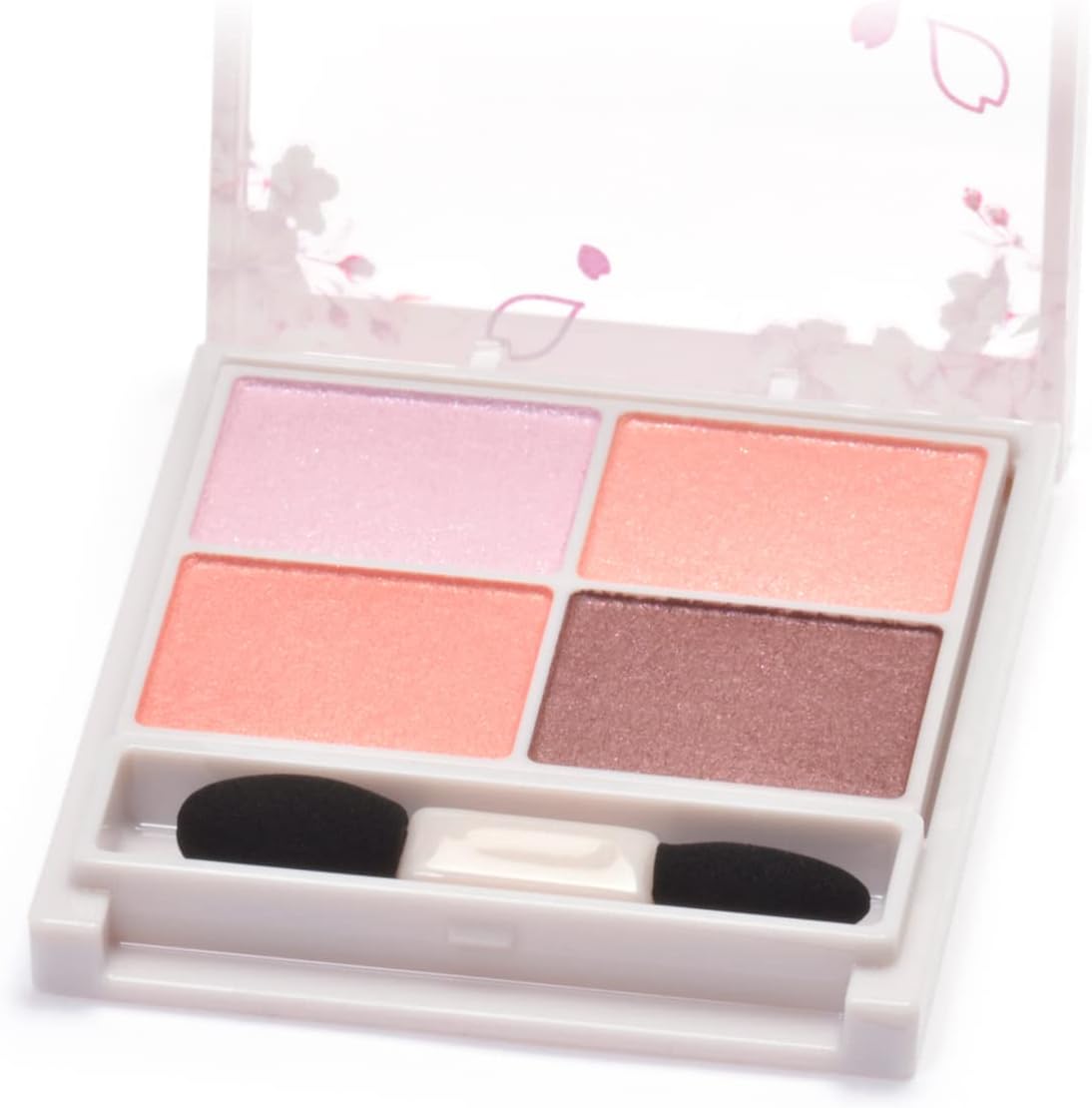 Canmake Silky Flare Eyes (Cherry Blossom Package) 11 Blossom Shower 0.14 oz (4.0 g), Sheer Gloss, 4 Color Shadows, Powder, Coral Pink