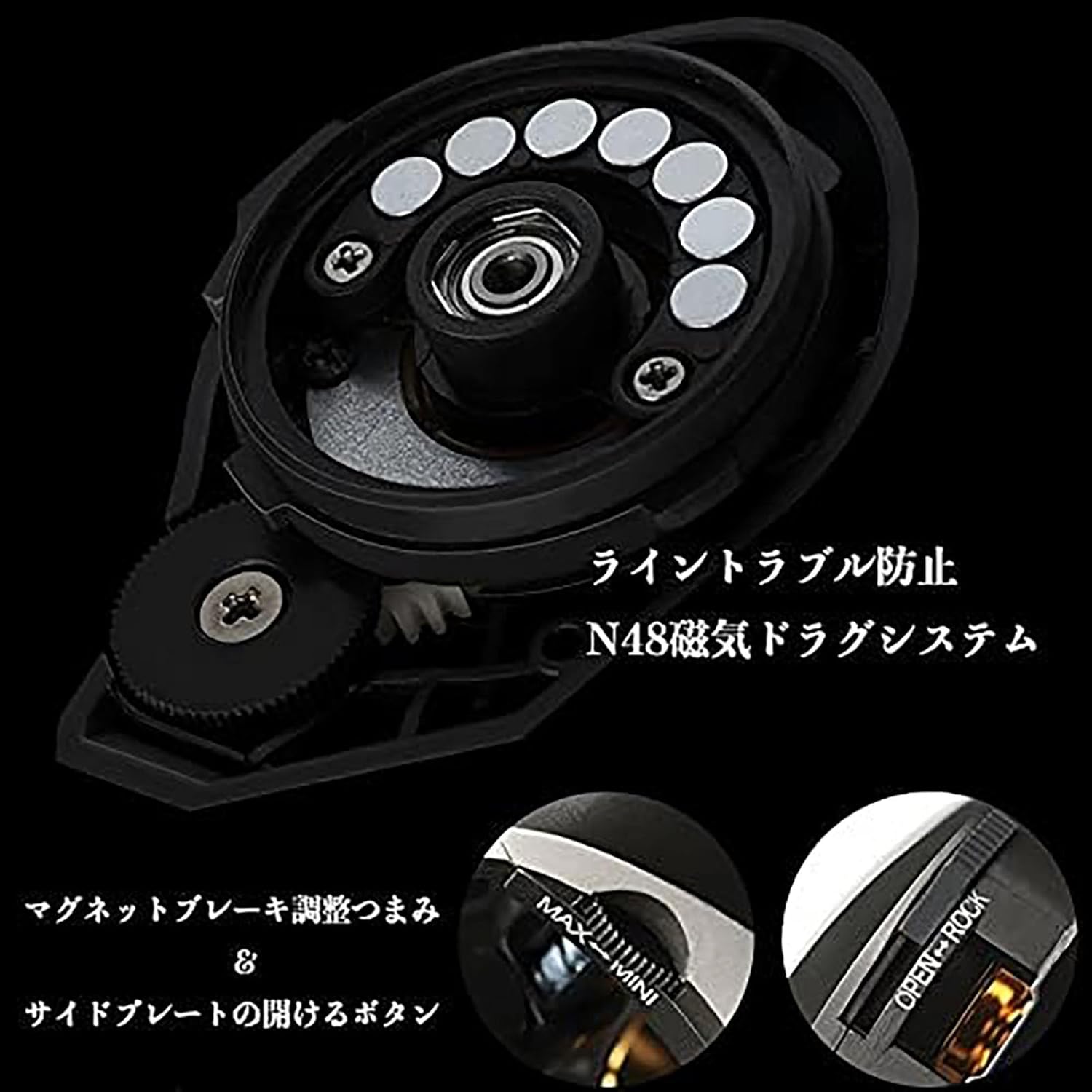 Ideal for Beginners, Bait Reel, Left Winding, Right Handle, Ultra Lightweight, Deep Groove Spool, Maximum Drag 17.7 lbs (8 kg), Gear Ratio 7.2:1, Aluminum Alloy Spool, For Sea, Streams, Fishing