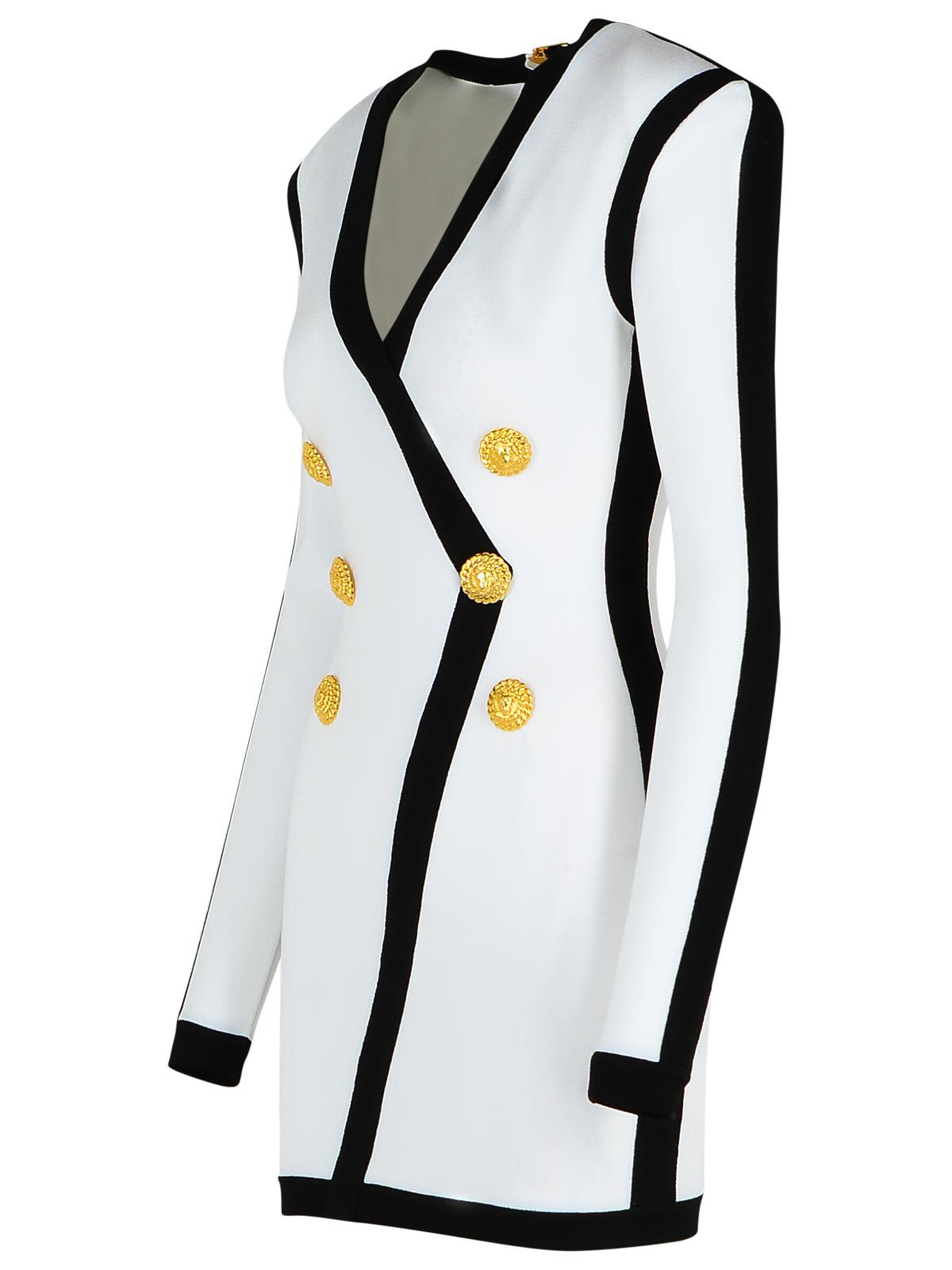 Balmain White Viscose Blendドレス - Image 3