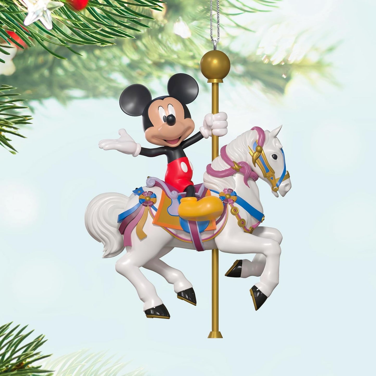 Hallmark Recuerdo Adorno Navideño 2025, Disneyland Carrusel del Rey Arturo, Paseo por el Reino, Regalos para Fans de Disney