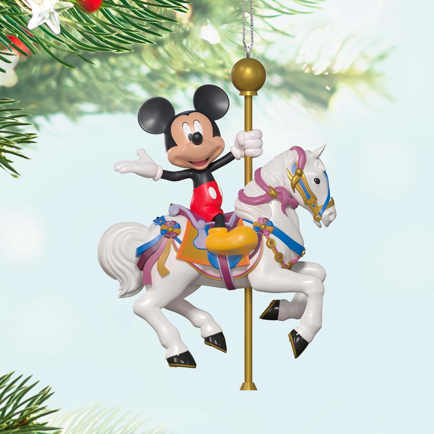 Hallmark Recuerdo Adorno Navideño 2025, Disneyland Carrusel del Rey Arturo, Paseo por el Reino, Regalos para Fans de Disney