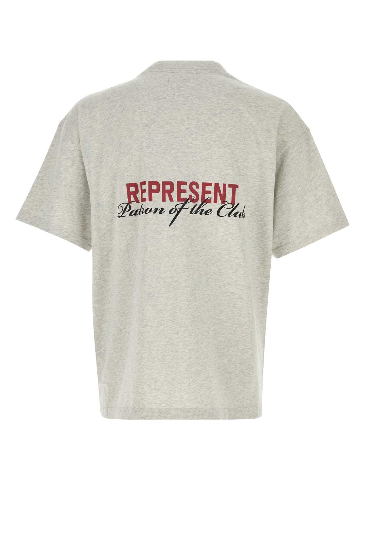 Represent Represent メランジ グレー コットン T シャツ - Image 3