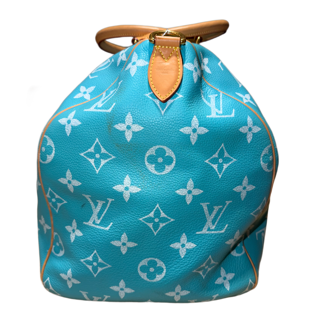 LOUIS VUITTON 'TURQUOISE' SPEEDY P9 BANDOULIÉRE 50 DUFFLE BAG