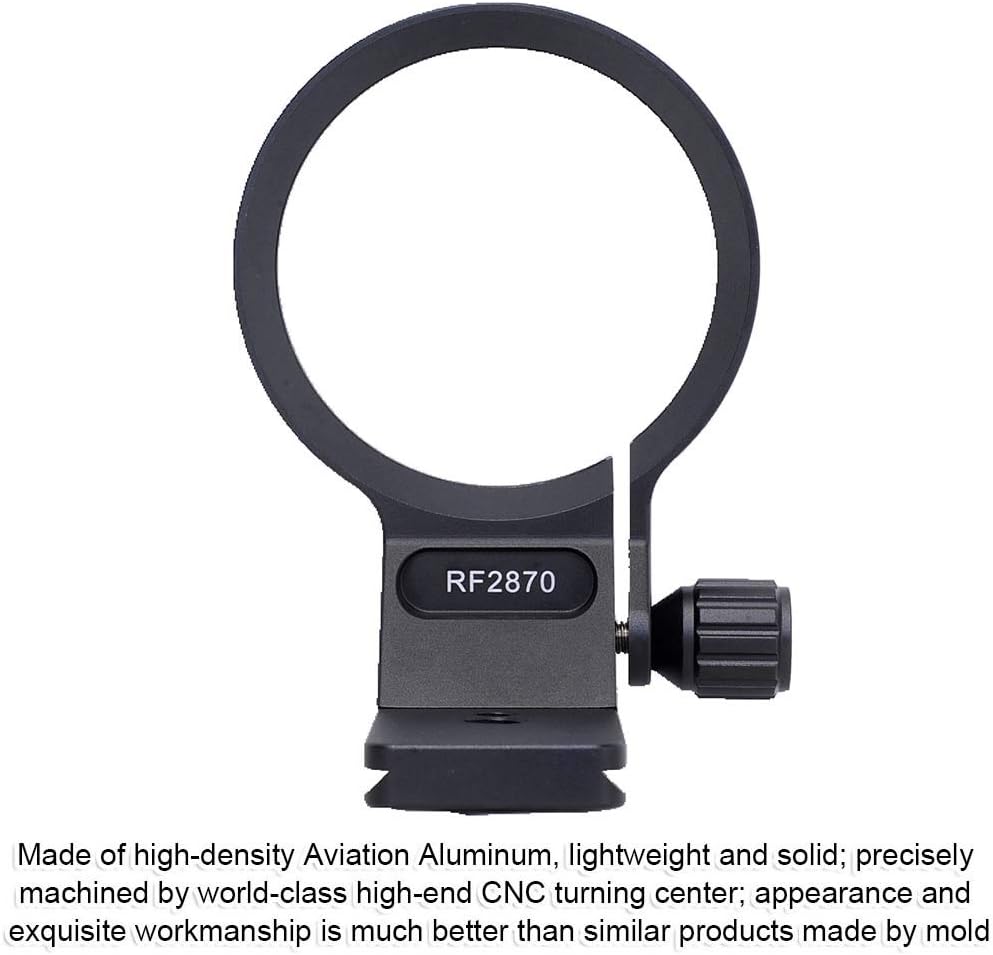 iShoot 74.5mm Metal Camera Ring Tripod Mount Ring, Lens Support Collar, Lens Bracket Collar, Tripod Socket for Canon RF 28-70mm f/2L USM, Bottom Quick Release Plate with 1/4 3/8 Screw Hole, Fits