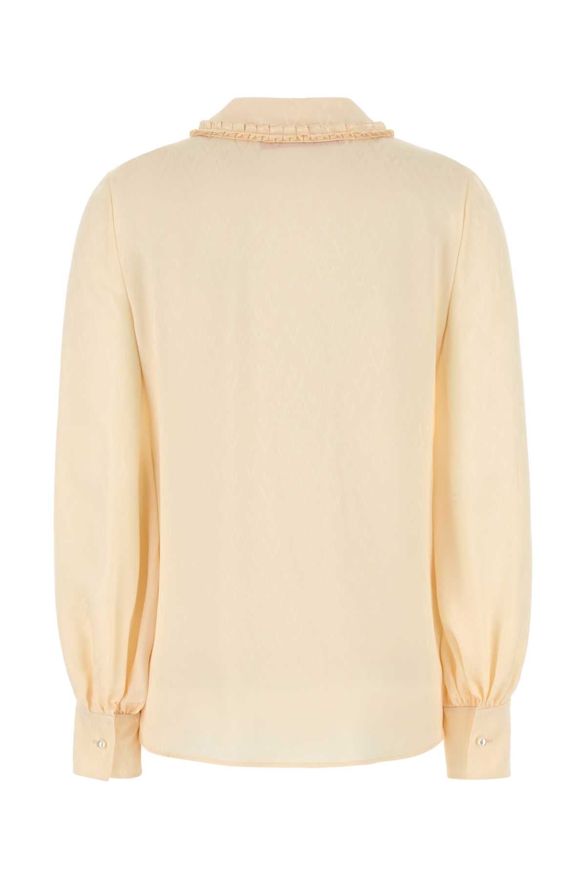 Valentino バレンティーノガラヴァニクリームシルクシャツ - Image 3