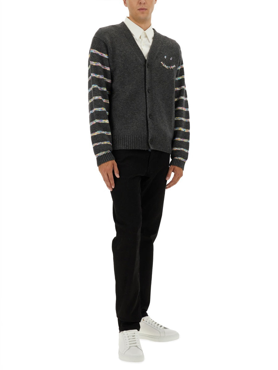 Paul PS By Paul Smith "Button Thru Ps Happy" Cardigan - Image 3
