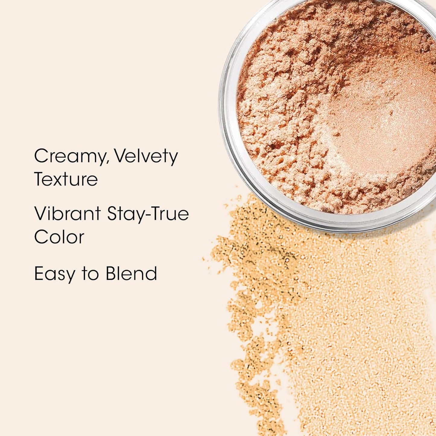 bareMinerals Sombra de ojos mineral suelta única, polvo mineral cremoso, transparente para construir a cobertura completa, color de ojos que se mantiene real, sin talco, libre de crueldad, seguro para