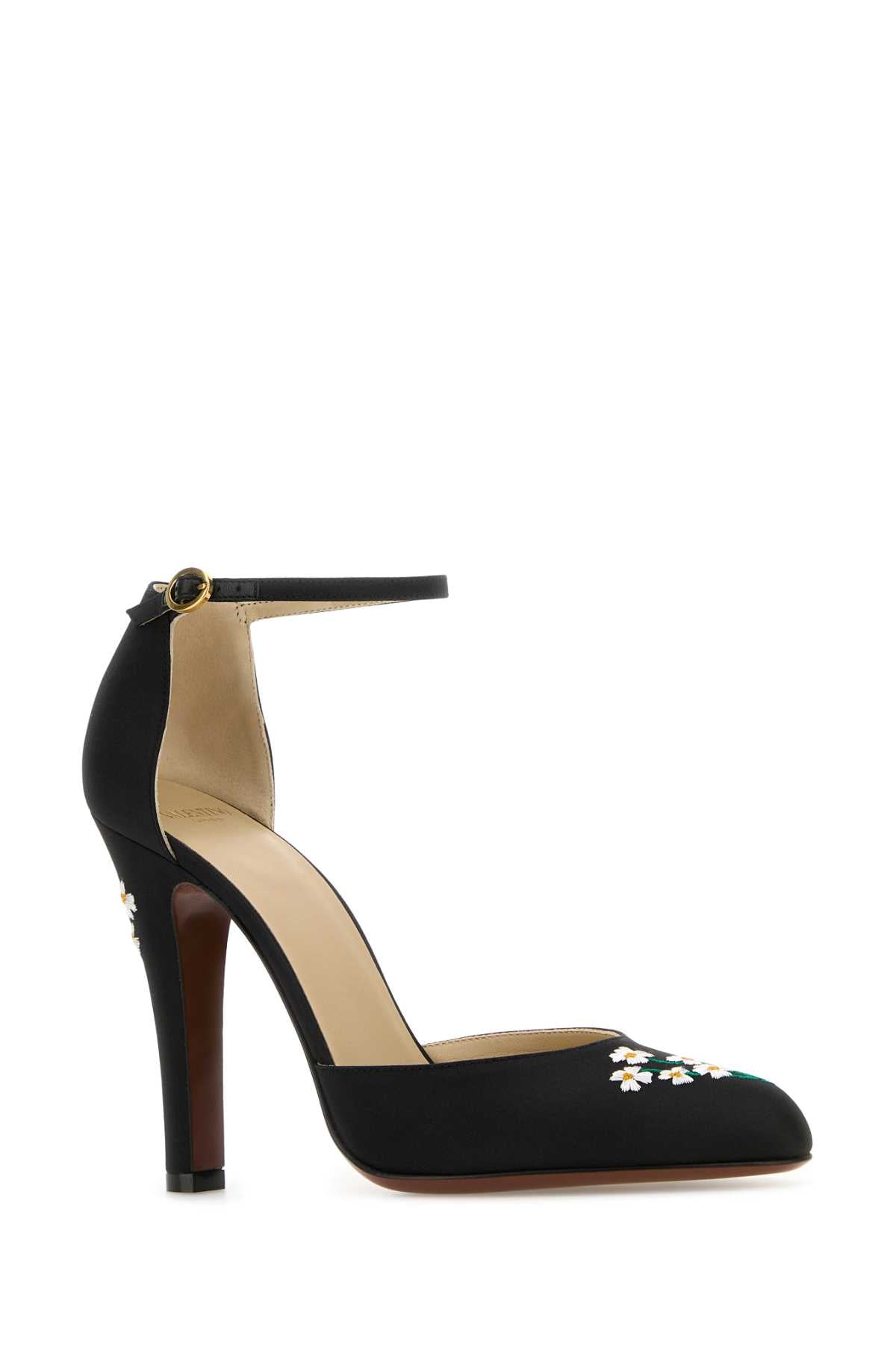 Valentino バレンティーノガラバニブラックファブリックハイドリーポンプ - Image 3