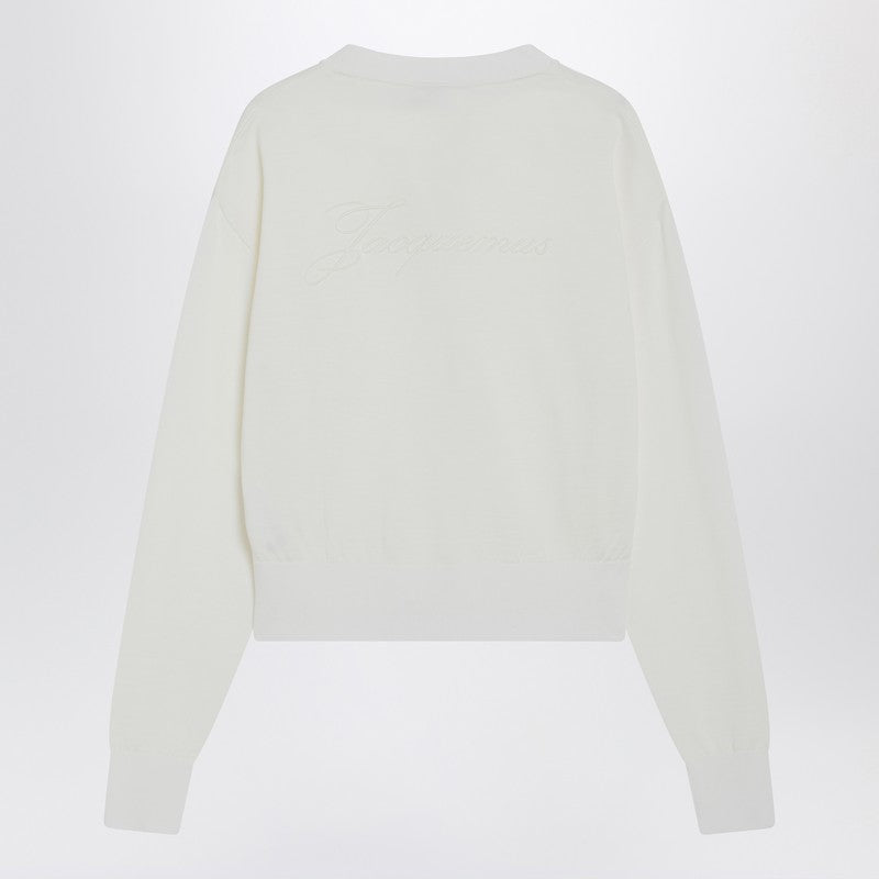 Jacquemus Jacquemus White Wool Blend Cardigan - Image 3