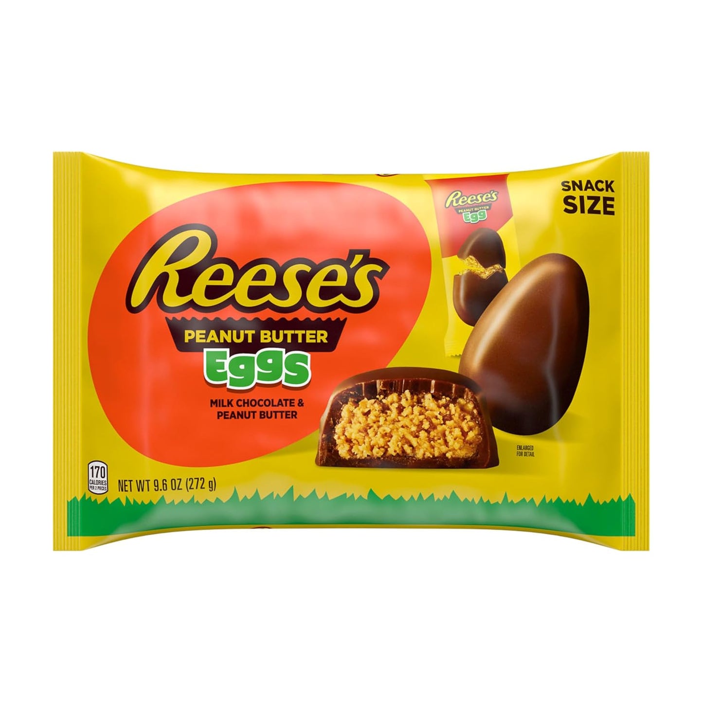 Reese's, Milk Chocolate Snack Size Peanut Butter Eggs, Easter Candy Bag, 9.6 Ounce