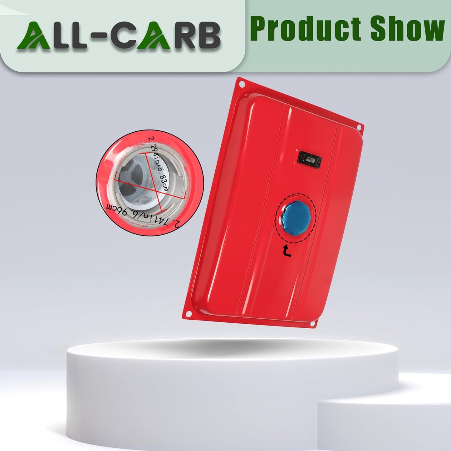 ALL-CARB 5ガロン (20L) 発電機燃料タンクバルブ クロムカバー EC6500用交換用