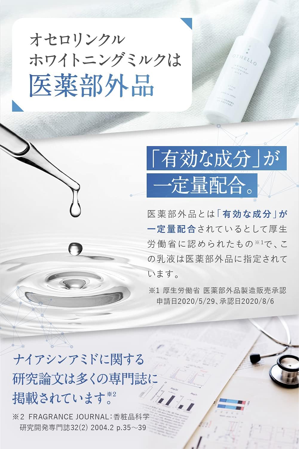 Othello Milky Lotion, Whitening, Wrinkle Improvement, Dermatologist's Attention Niacinamide, Moisturizing, Quasi-Drug