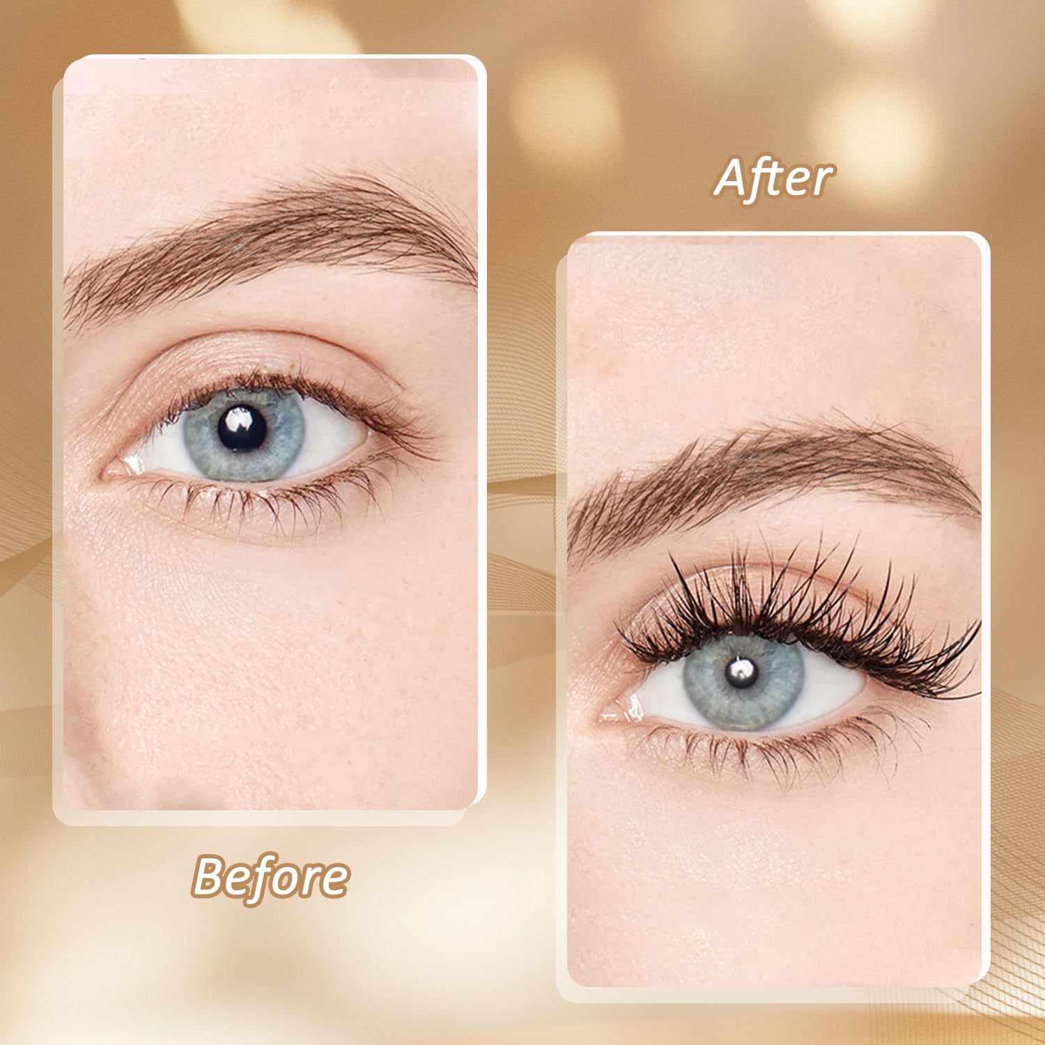 EKIND 5 Pairs Faux Eyelashes with Hanging Eyes - 3D Volume and Fluffy Curls, Perfect for Daily Makeup and Stage Makeup