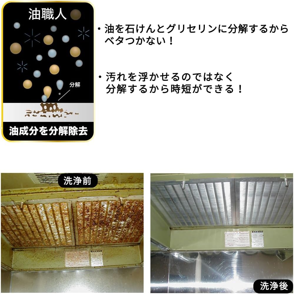 Oil Artisan Craftsmen 16.9 fl oz (500 ml), Oyako Stick, 7.9 x 0.4 inches (20 x 1 cm), Set of Stubborn Oil/Dirt, Ventilation Fan, Duct, Grill, Oil Covered Walls, Cleaning, Removal, Made in Japan