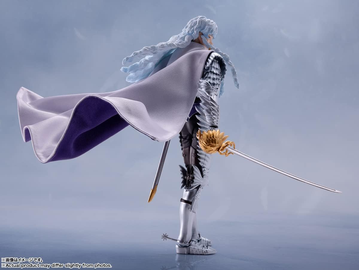 BANDAI SPIRITS S.H. Figuarts Berserk Griffith (Light Hawk), Approx. 6.1 inches (155 mm), ABS & PVC & Fabric, Pre-painted Action Figure