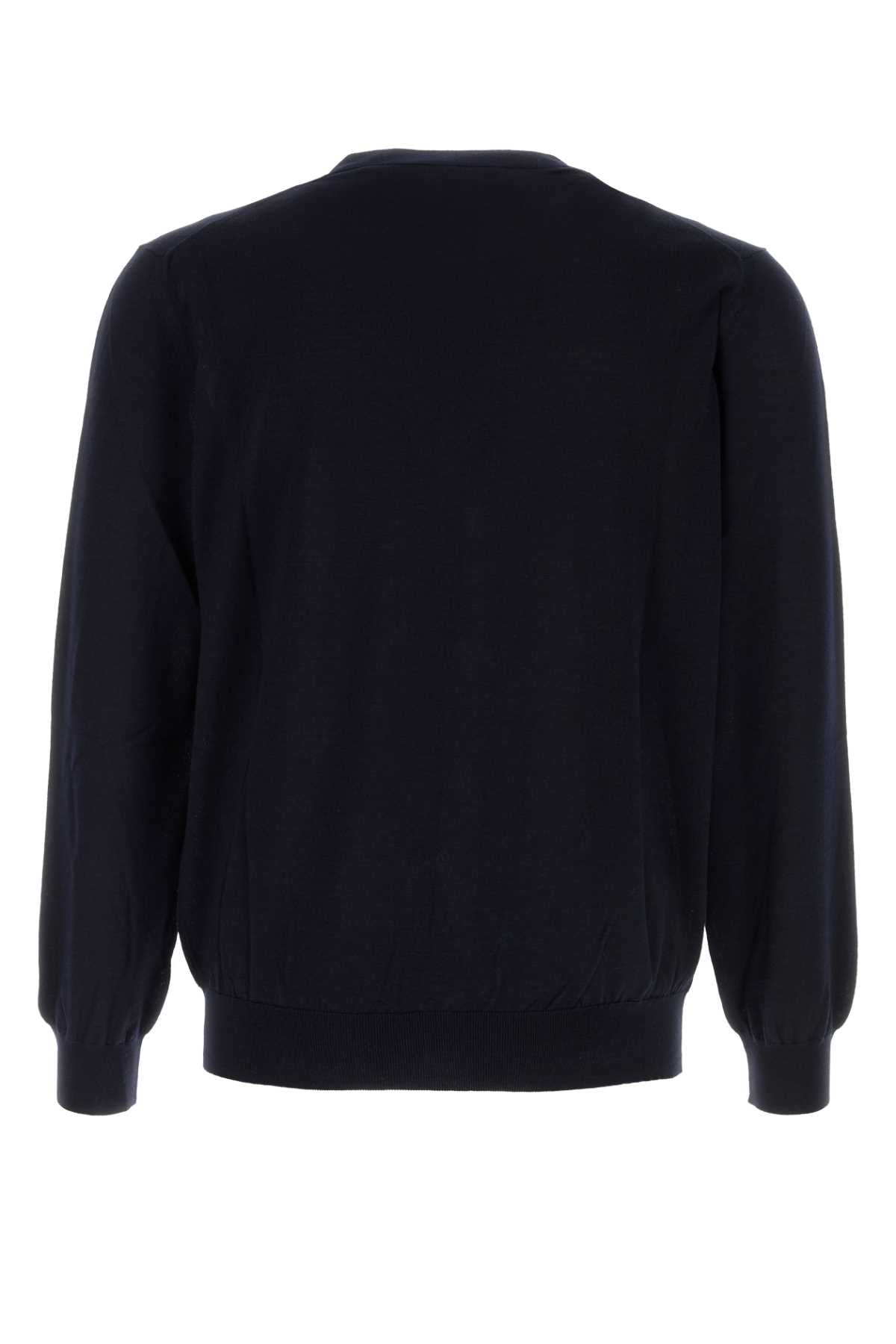 Fendi フェンディミッドナイトブルーストレッチウールカーディガン - Image 3