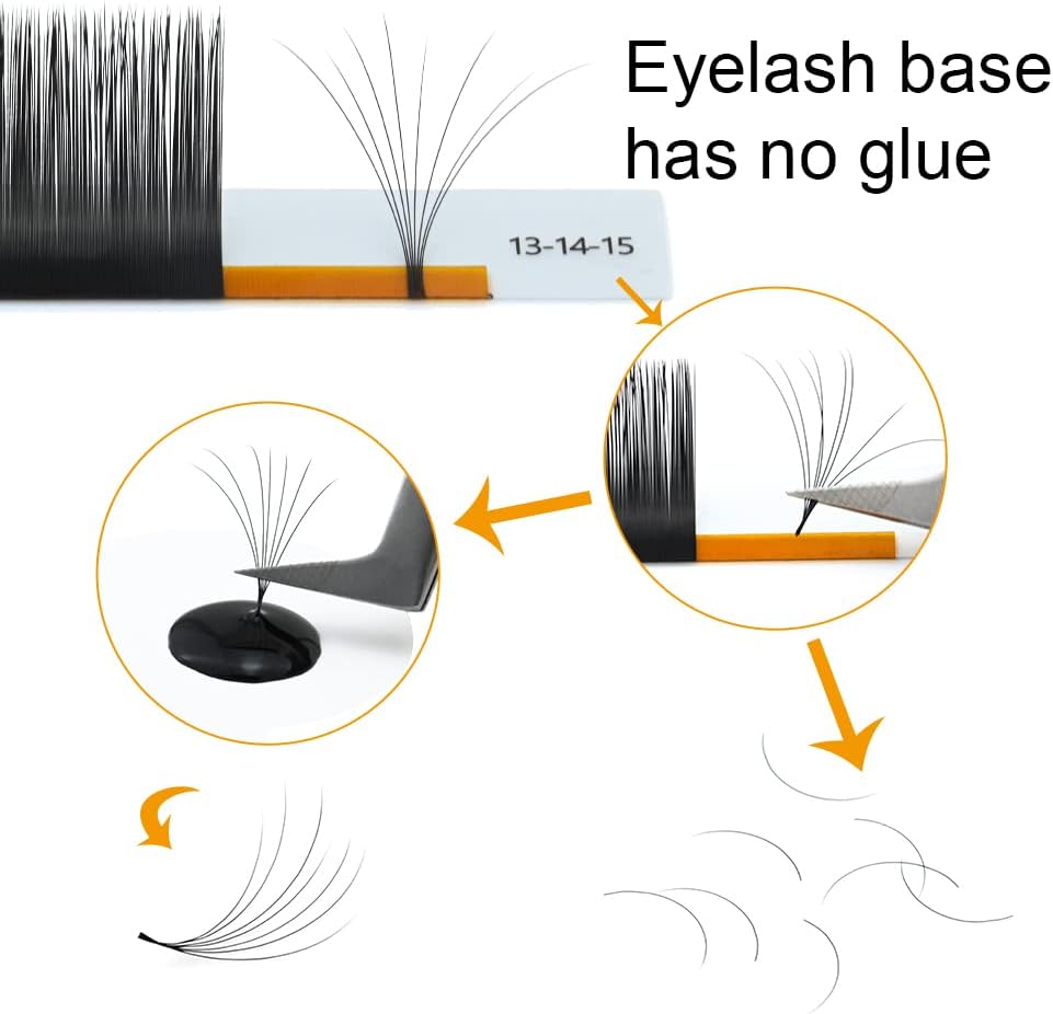 NAGARAKU 3D-6D Volume Eyelash Extensions 0.05mm D Curl 9-10-11mm Mixed Length Camellia Pandora Light and Long Lasting Eyelash