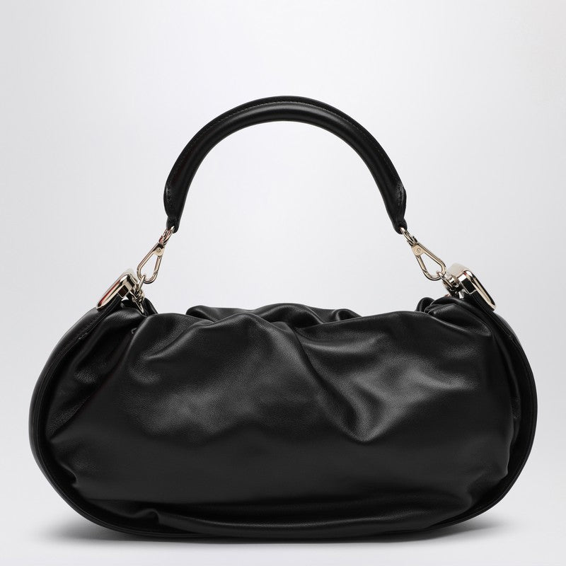Roger Roger Vivier Viv 'Choc Royal Black Leather Hobo Bag - Image 3