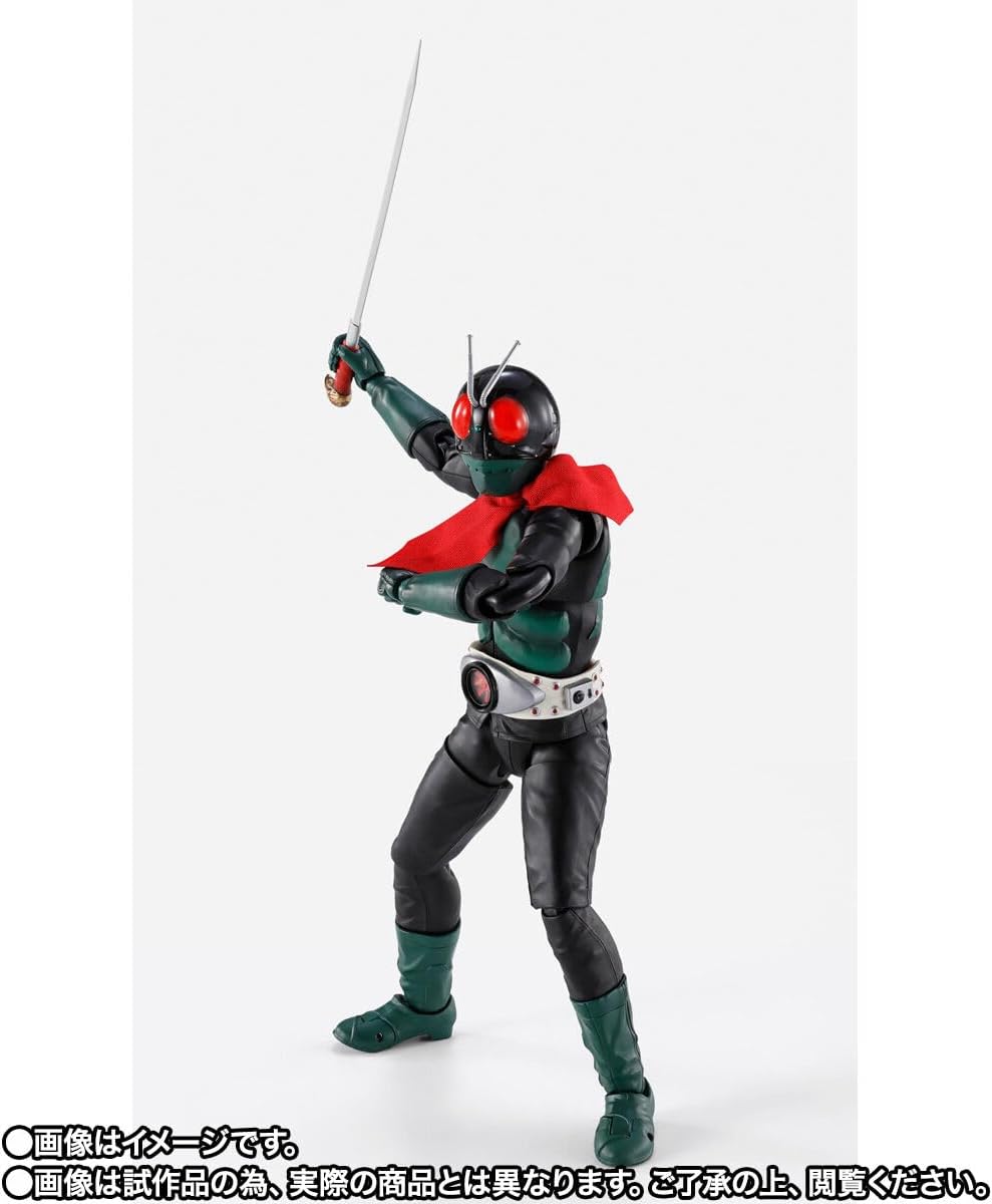 Tamashi Nations S.H Figuarts (True Bone Carving Manufacturing Method) Kamen Rider Old No. 2 (Kamen Rider vs. Shocker Version), Approx. 5.7 inches (145 mm), PVC, ABS & Fabric, Pre-painted Action Figure