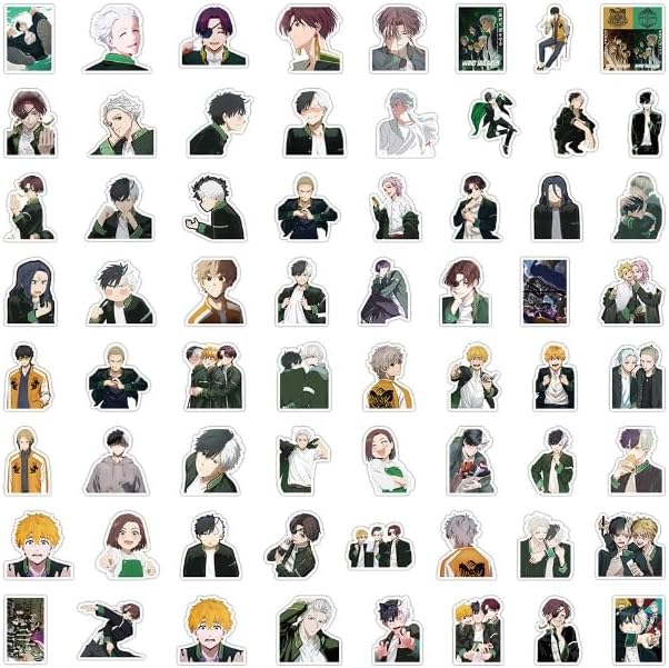 Ticker Set, Anime Character Stickers, Haruka, Sakura, Hayabun, Umemiya, Kyotaro Sugishita, Akihiko Ishiwa, PVC Waterproof Sticker, Suitable for Cars, Laptops, DIY Supplies, Luggage, Water Bottle
