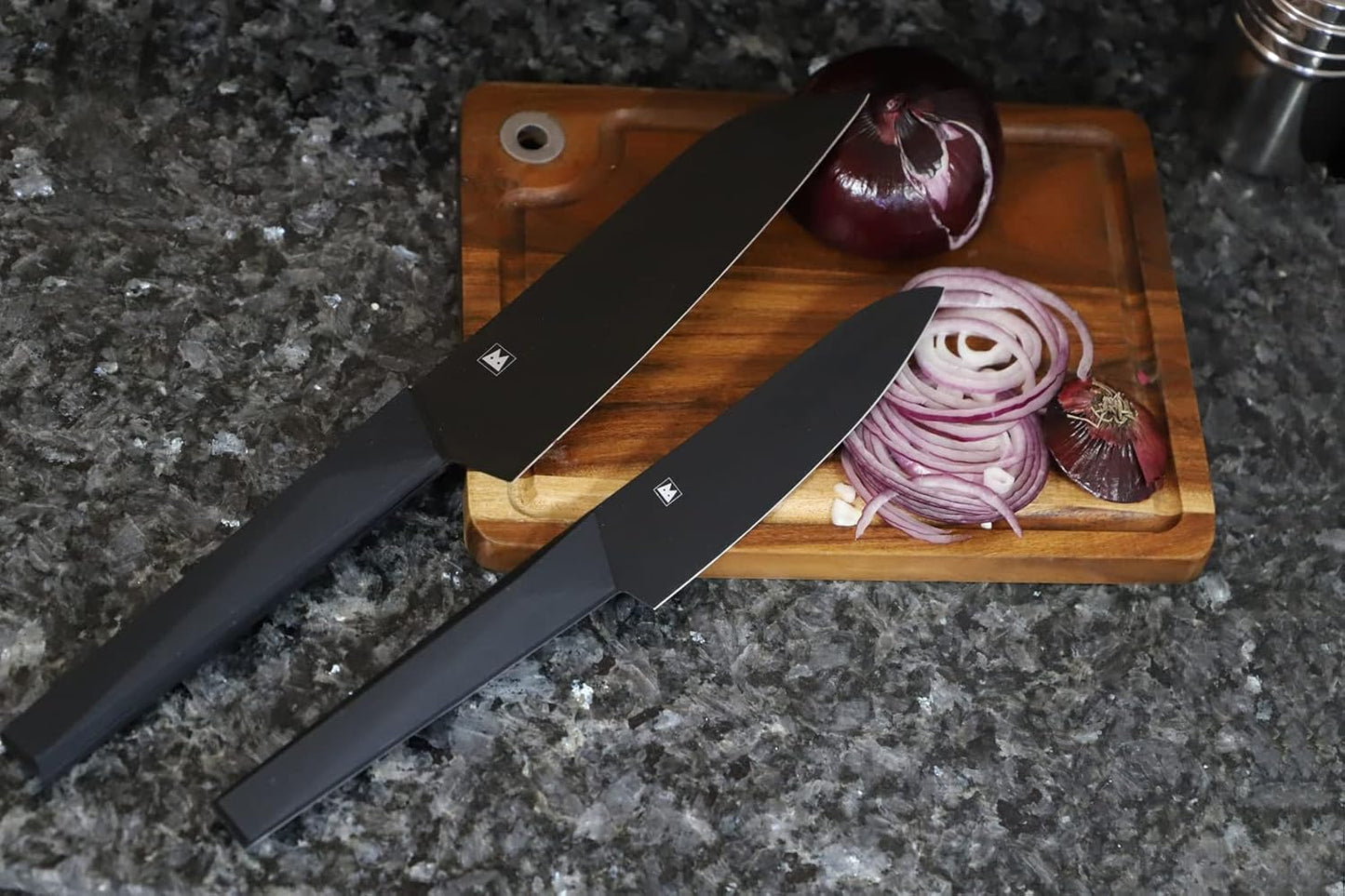 SATAKE Sangyo AB001 Knife, Biya Kitchen, Black, Santoku Knife, Made in Japan, 6.7 inches (17 cm) All-Purpose Knife