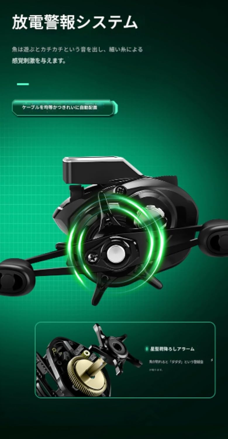 ドラグ、バックライト、カウンターを備えたデジタルベイトキャスティングリール 海釣り、磁気氷上釣り、いかだ釣り、橋釣り、ボート釣り、ルアー釣りに最適です