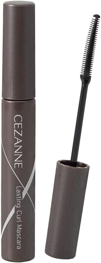 Cezanne Durable Curl Mascara 01 Black, 0.2 oz (5.0 g), Smudge Resistant, Long Fiber Blend, Double Comb, Sheer Black, Strong Curls