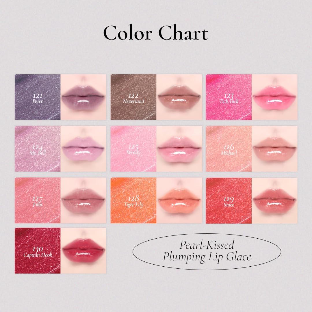 [Dinto] [Peter & Wendy Collection] Dint Pearl - Kissed Plumping Lip Glasse, 10 Types in Total / Plumping Lip Gloss (#122 Neverland)