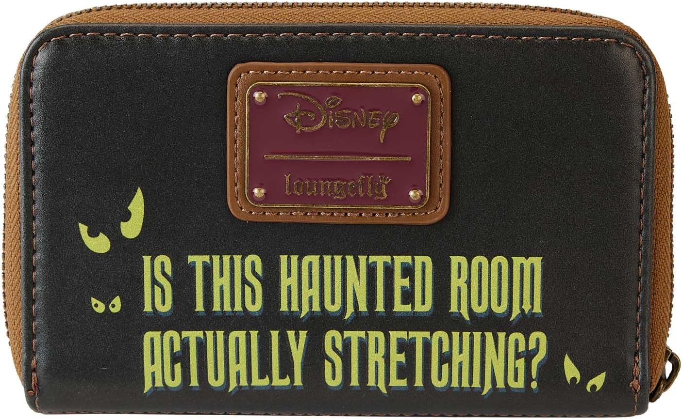 Loungefly Disney Haunted Mansion - Cartera de piel sintética con cierre de cremallera