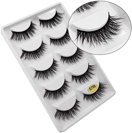 5 Pairs Mink Eyelashes Ultra Dense Stage Makeup Natural False Eyelashes Long Eyelashes Extensions Fake Eyelashes Handmade (G700)