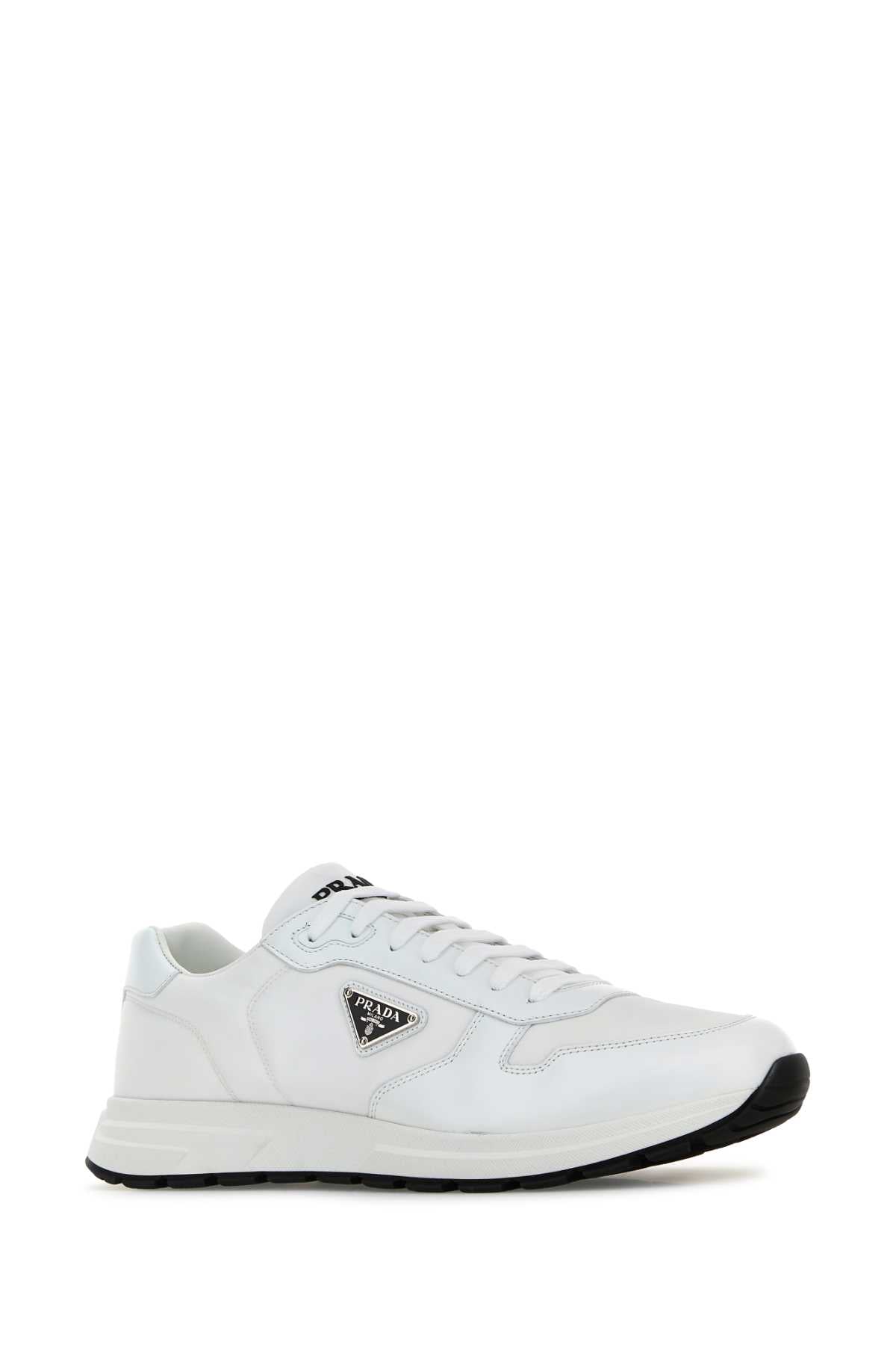 Prada プラダ ホワイト ナイロン & レザー Prax 2.0 スニーカー - Image 3