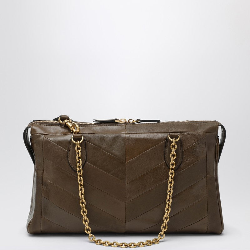 Valentino ヴァレンティノ ガラヴァーニ パンテア バッグ (タンドラ カラー シェブロン パターン ナッパ) - Image 3