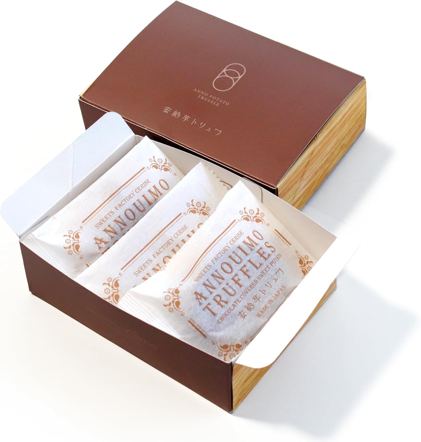 Anno Potato Truffle Chocolate, 3 Pieces (2 Black, 1 White), Western Confectionery, Japanese Sweets, Household Celebration, Gift, Birthday, Souvenir, Return, Thank You, Onchugen