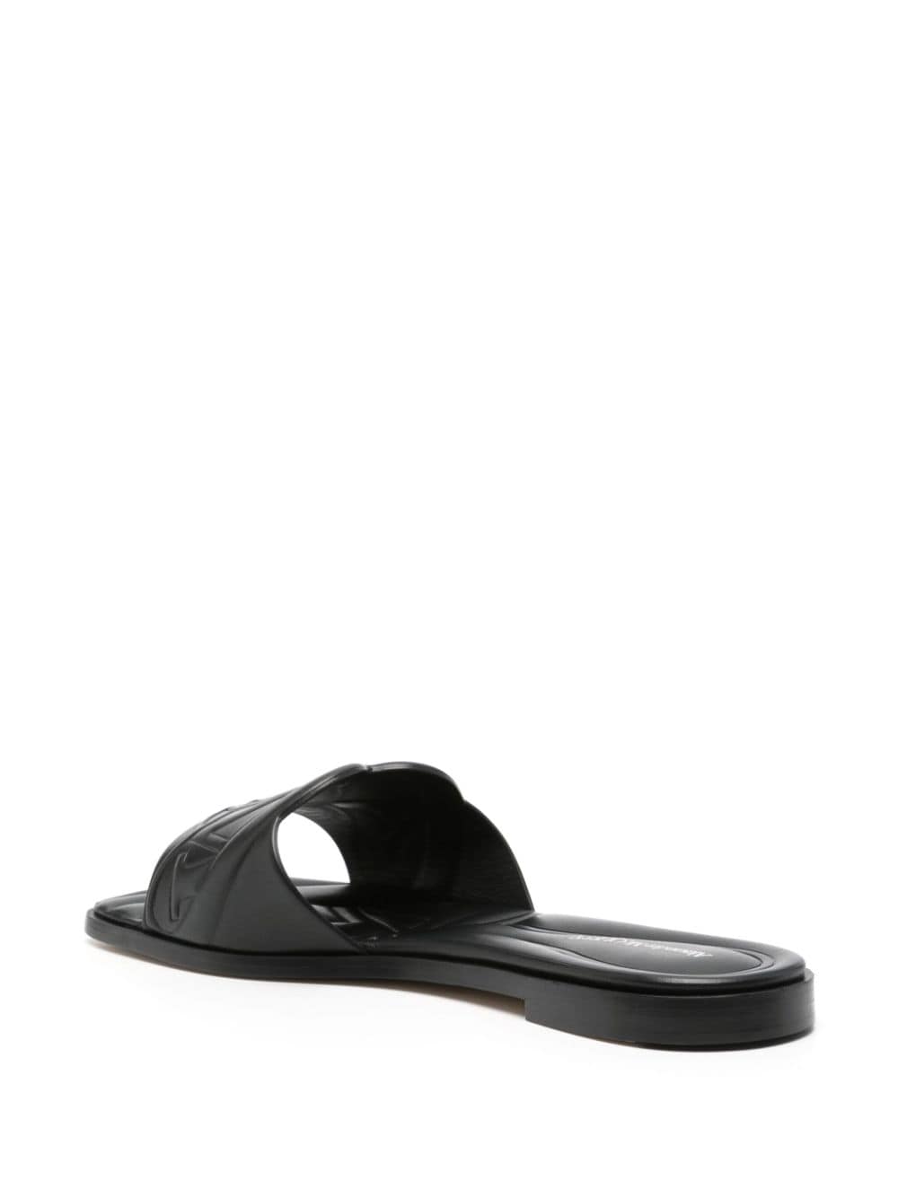 Alexander McQueen アレクサンダーMCクイーンシールレザーフラットサンダル - Image 3