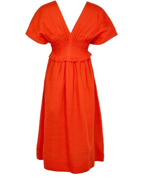SEA NY Zora solid pleated midi dres - Image 3