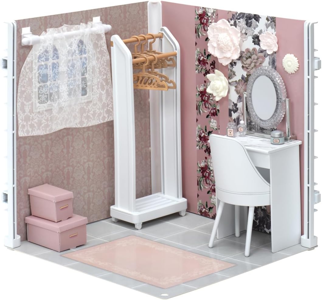 Takara Tomy Licca-chan Interior Coordination Dresser Room (Francfranc Collaboration) Dress-up Pretend Play Toy, Ages 3 and Up