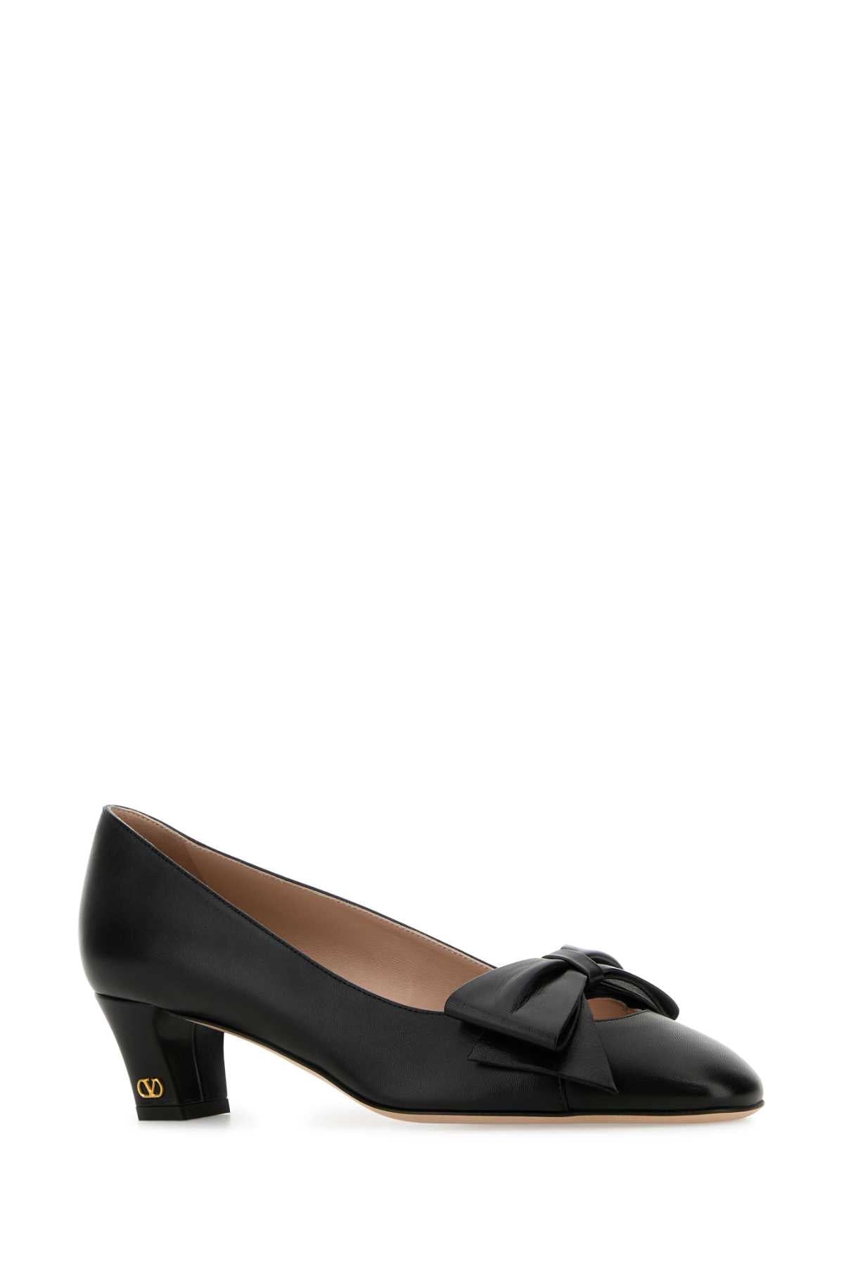 Valentino バレンティーノガラヴァニブラックレザーボウウポンプ - Image 3