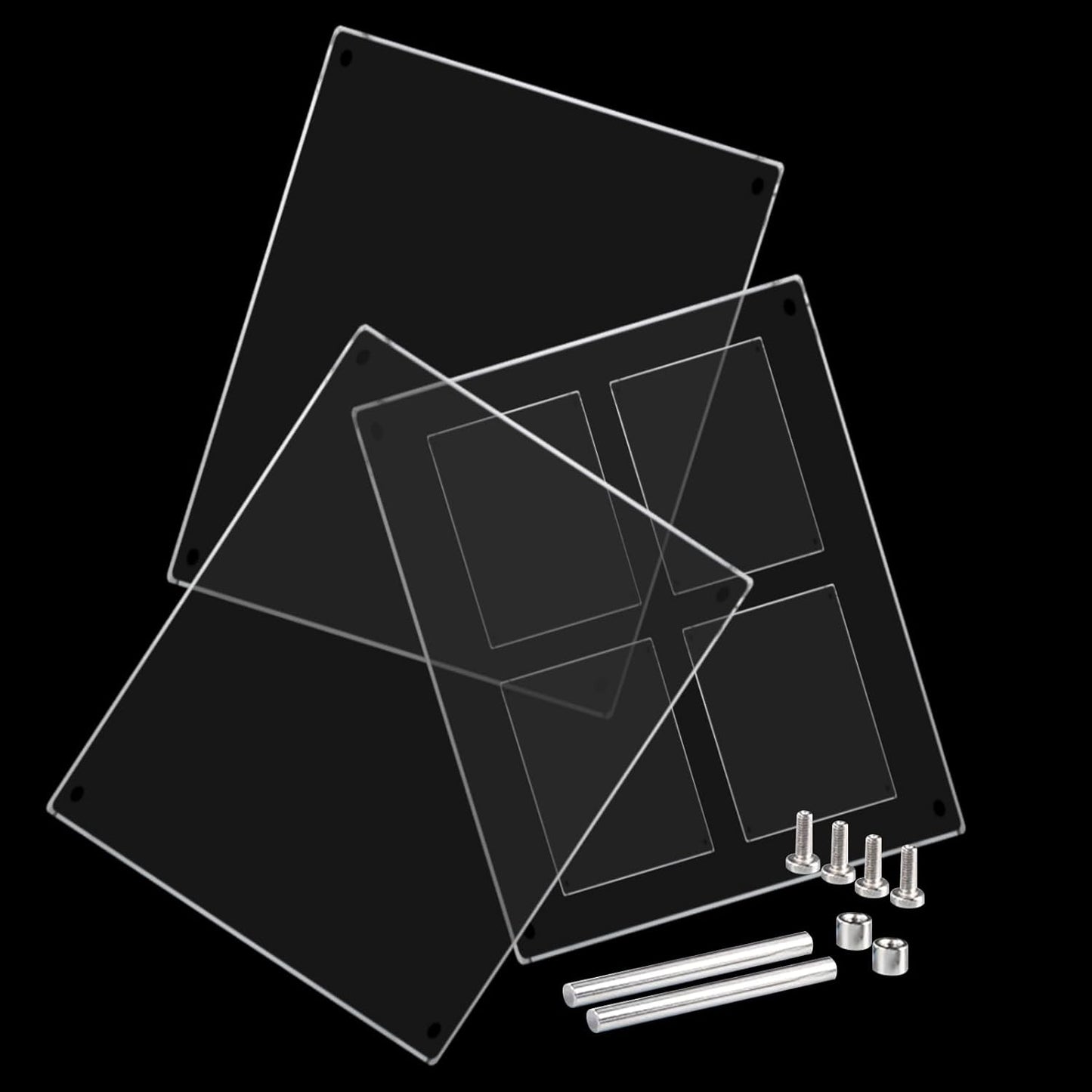 Shield PRO Trading Card Display Case, Card Stand, 4 Rows with Base, Sunburn Protection, Scratch Prevention, Anti-Aging Protection, Storage Collection, Compatible with Yu-Gi-Oh, Pokemon Cards, Trading