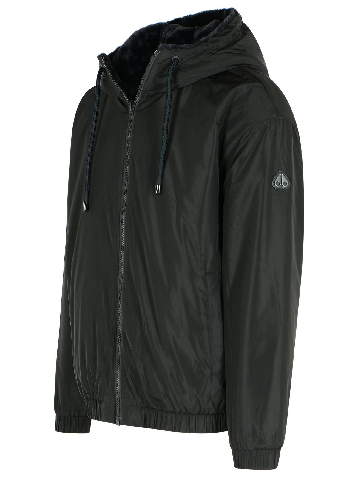 Moose ムースナックルズ「ボーダーバニー」リバーシブルブラックポリエステルスウェットシャツ - Image 3