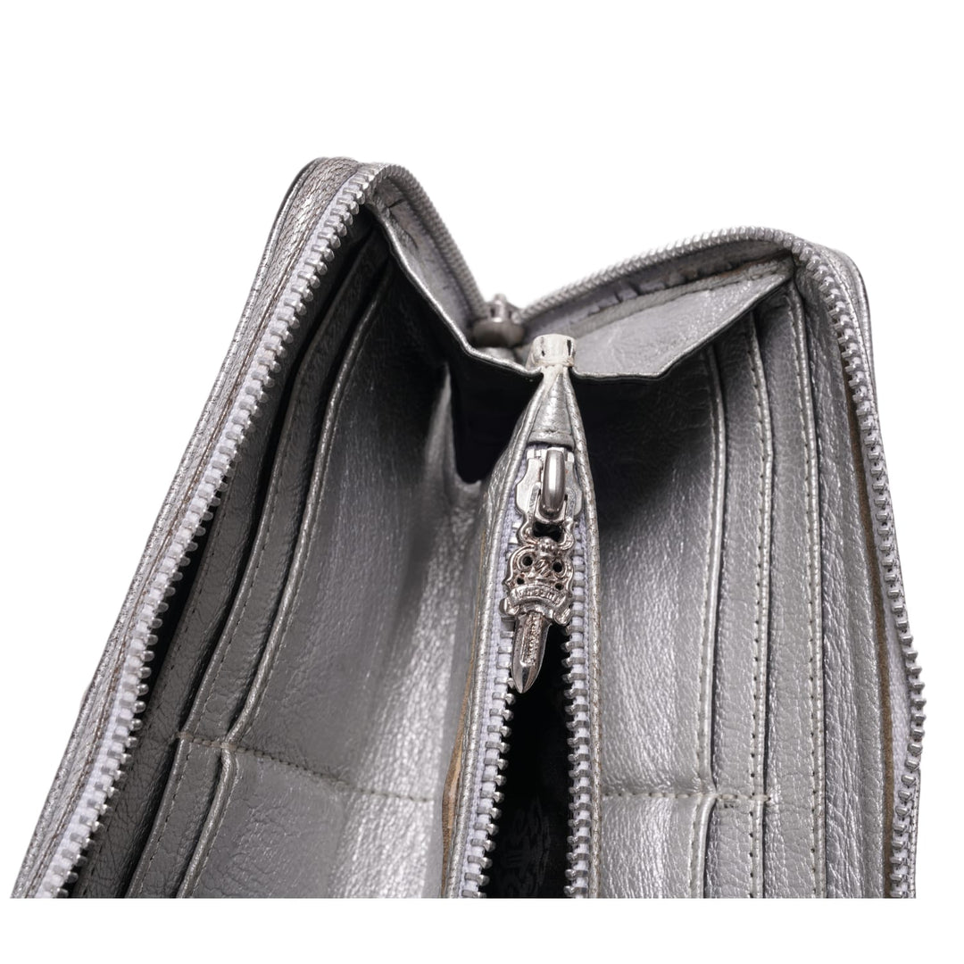 CHROME HEARTS 'METALLIC GOLD' TRIPLE CROSS WALLET