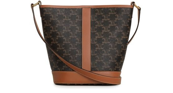 CELINE Small bucket in Triomphe canvas and calfskin - Image 3