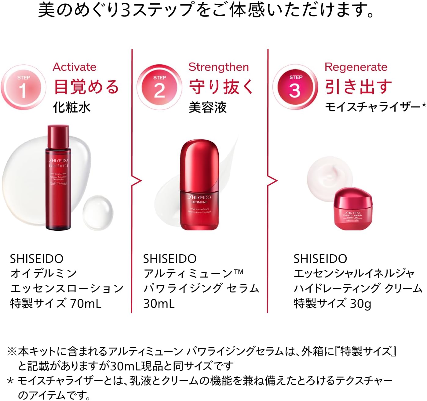 SHISEIDO Ultimate Moon Essential Kit | Serum 2.4 fl oz (70 ml) + Cream 1.0 oz (30 g) | EC Exclusive Skin Care Kit | Trial & Travel | Remove Serum Aging Care | Shiseido
