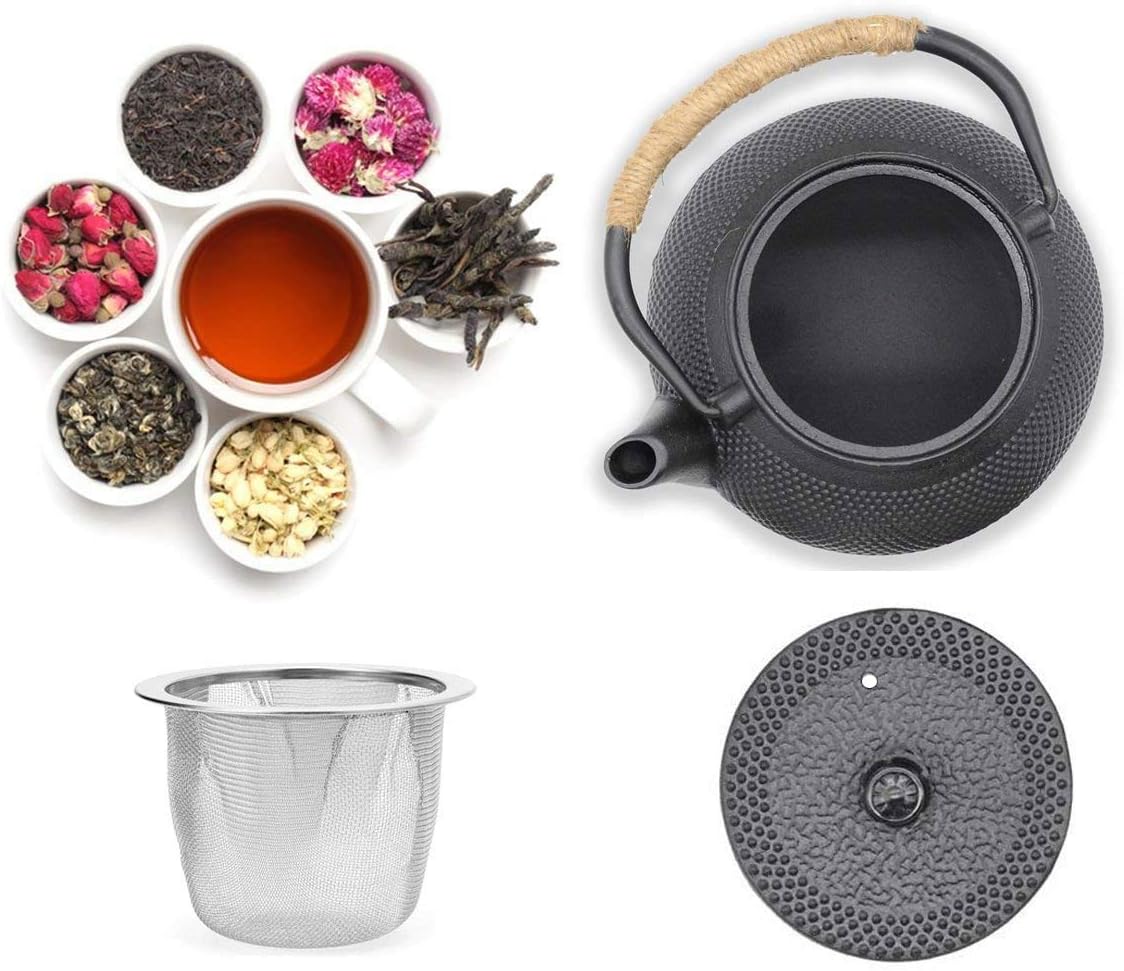 Iron Kettle Teapot Iron Supplement No Enamel Direct Fire Use IH Compatible Traditional Craft Hail 0.8L