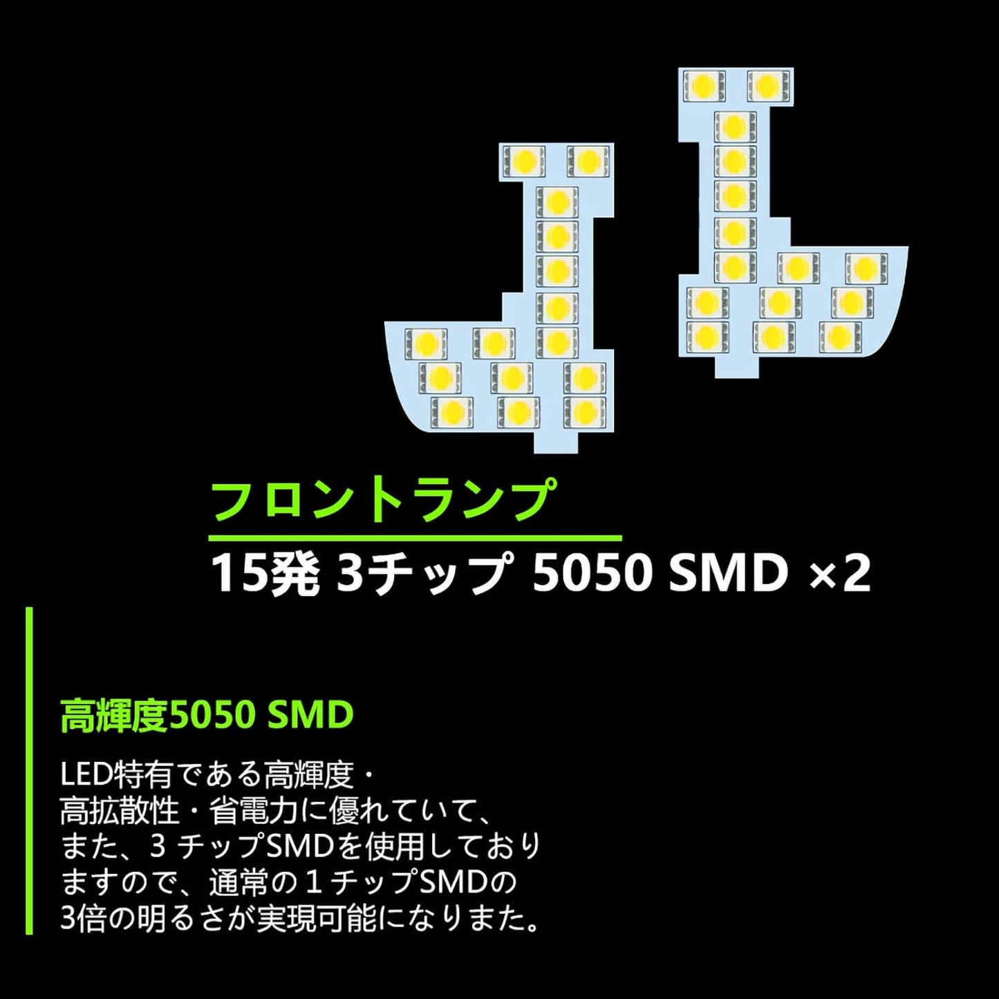 Honda NBOX JF1 JF3 LED Room Lamp, JF4, JF2, Custom Design, Interior Light, Genuine Replacement, Light Exposure, 76 Lights, High Brightness, 5050, 3 Chips, SMD Bulb, Interior Parts For Cars, Easy Installation, 6-Piece Set