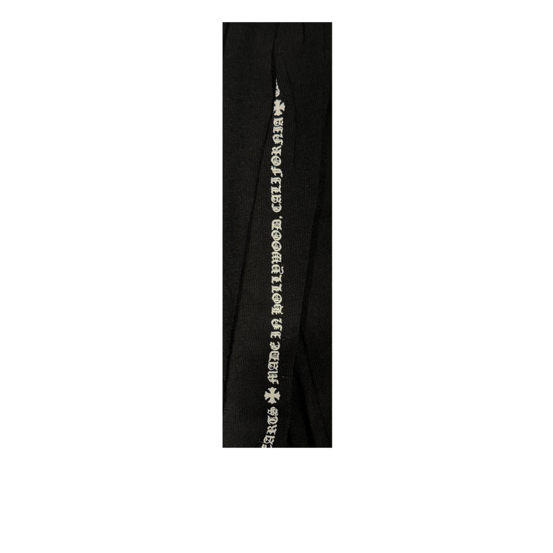 CHROME HEARTS 'SILVER FLEUR BUTTON' HORSESHOE CROSSES BLACK LONGSLEEVE