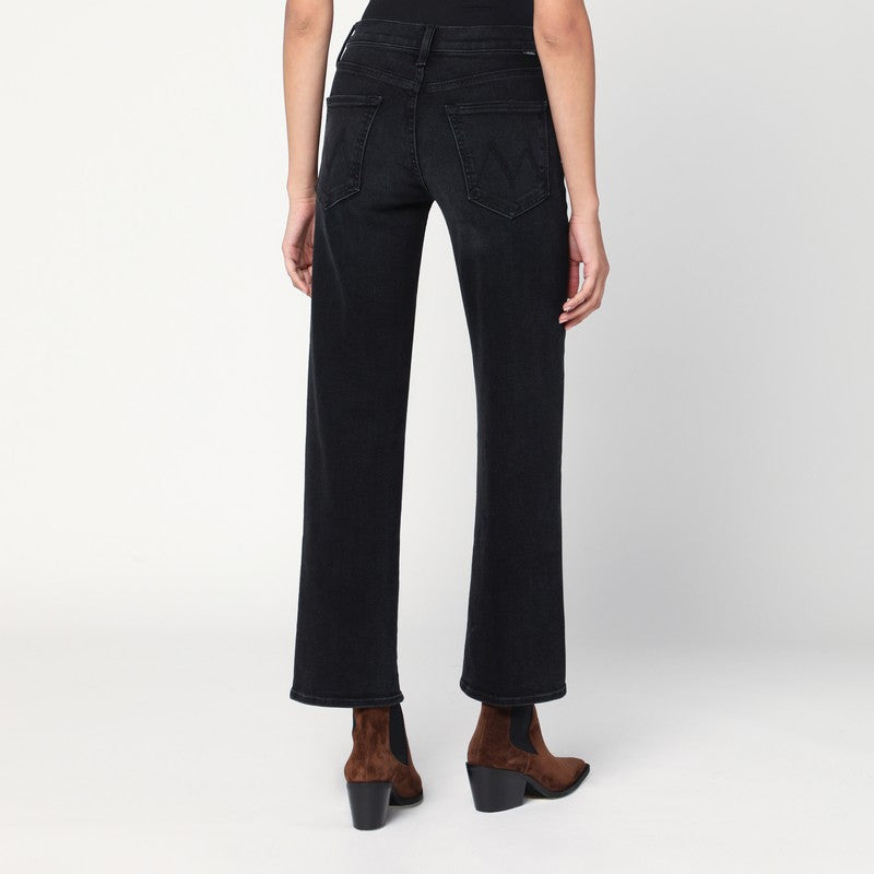 Mother Mother Faded Black The Rambler Zip Flood Jeans - Image 3