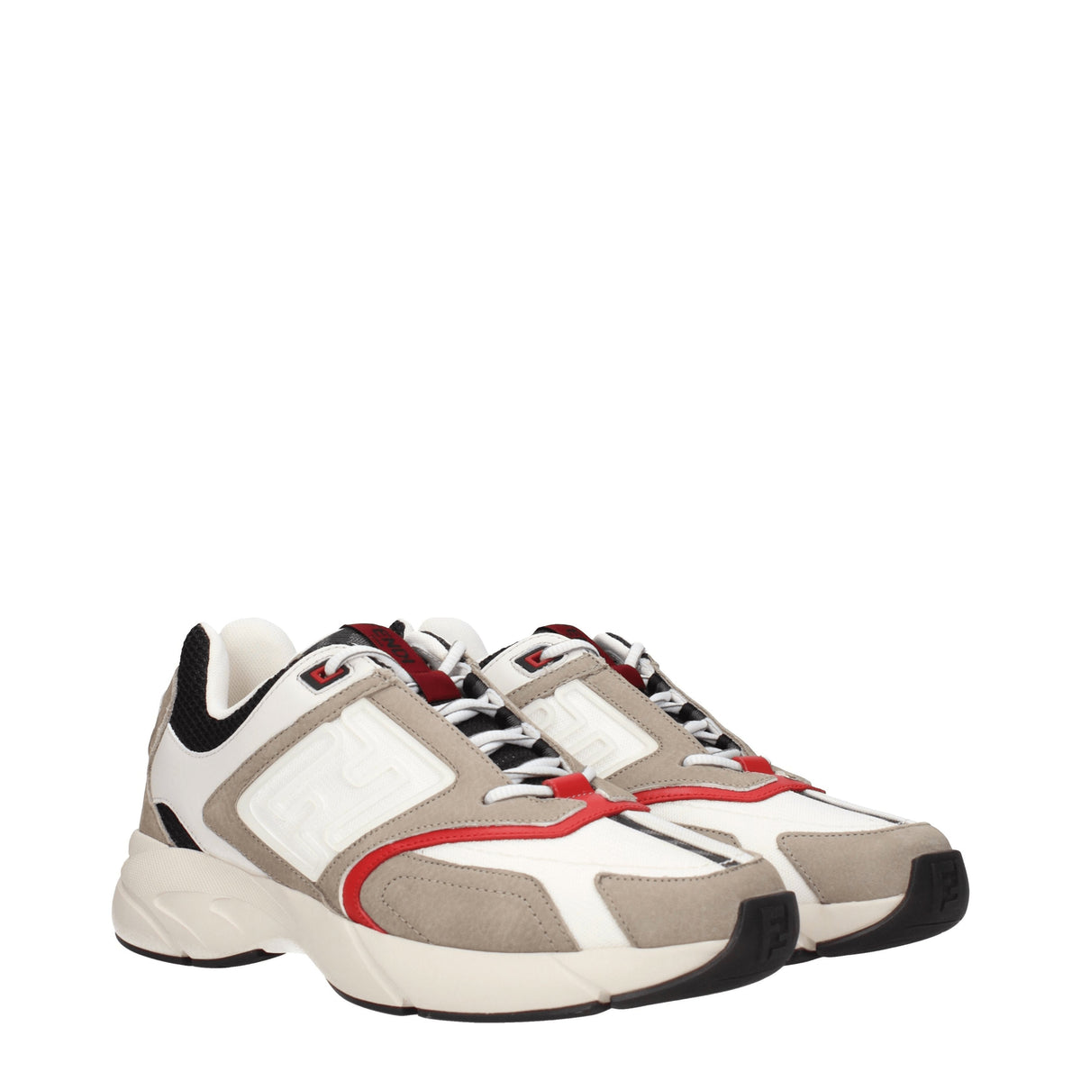 Fendi フェンディスニーカーより速いマン生地の白/泥 - Image 3