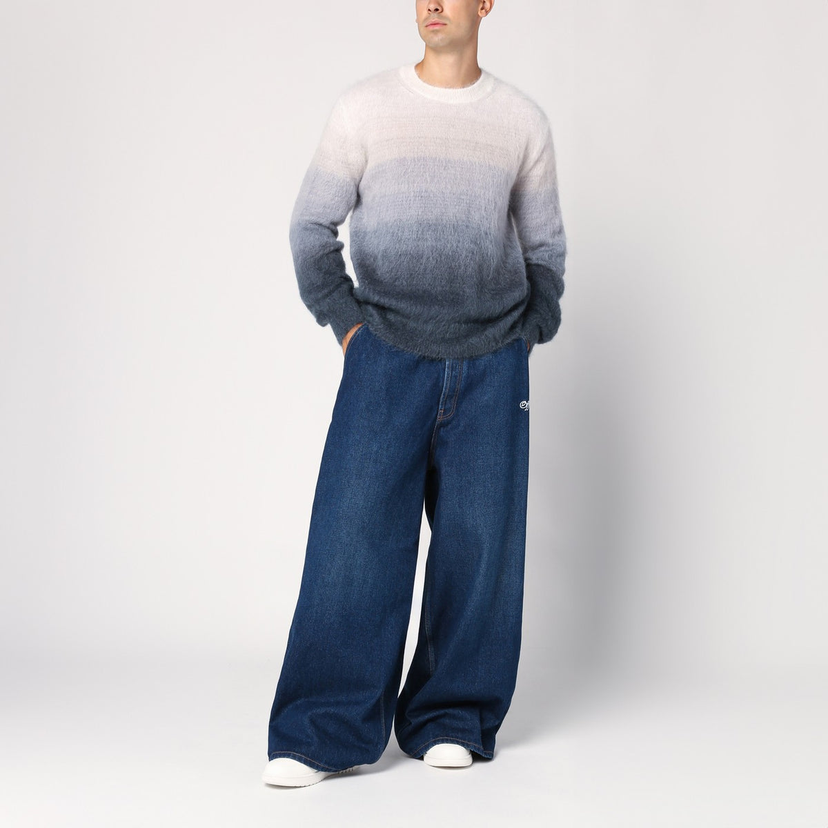 Off Off White™ Blue Wide Denim Jeans - Image 3